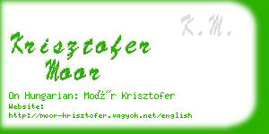 krisztofer moor business card